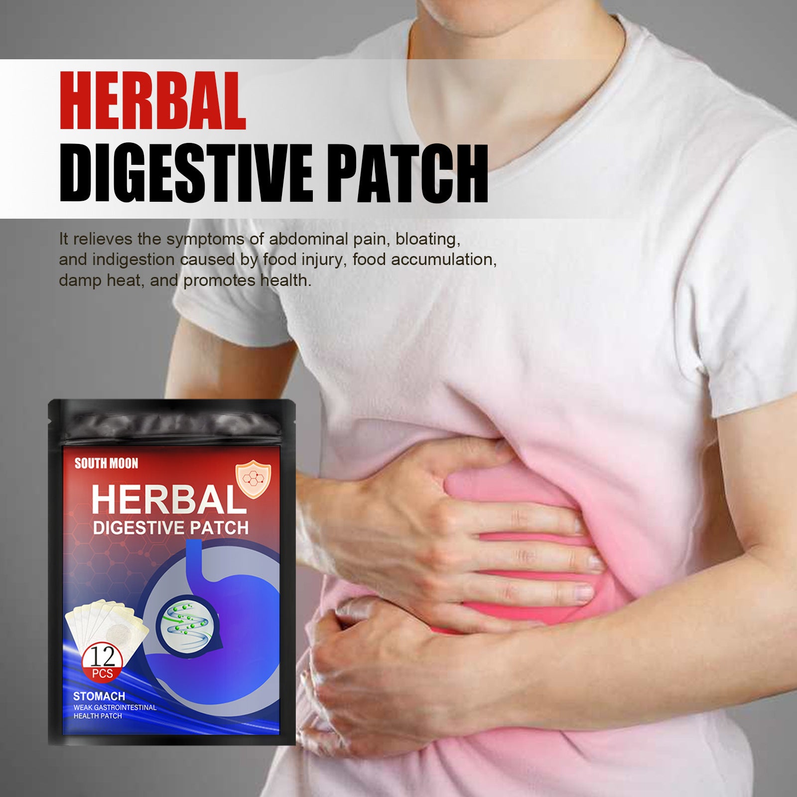 Herbal Digestive Patch | Warm Stomach | EasyMon